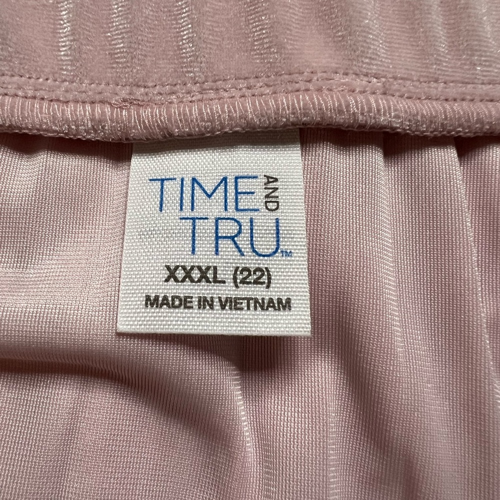Time and Tru Pink Velvet Midi A-Line Skirt - Picture 3 of 7